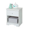 3550062 Pure White 1-Drawer Nightstand - Crystal -2