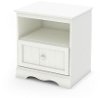 3580062 White 1-Drawer Nightstand - Savannah