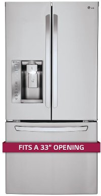 LFXS24623S LG 24.2 cu. ft. French Door Refrigerator - 33 Inch Stainless Steel-3
