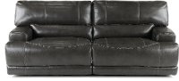 Charcoal Leather-Match Power Reclining Sofa - Stampede
