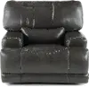 Stampede Charcoal Leather-Match Power Recliner