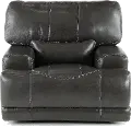 Stampede Charcoal Leather-Match Power Recliner