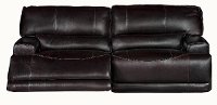 Blackberry Leather-Match Power Reclining Sofa - Stampede