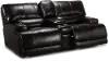 Stampede Blackberry Leather-Match Power Reclining Loveseat