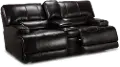Stampede Blackberry Leather-Match Power Reclining Loveseat