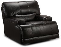 Blackberry Leather-Match Power Recliner - Stampede