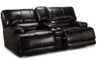 Blackberry Leather-Match Power Reclining Living Room Set - Stampede-2