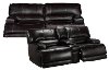 Blackberry Leather-Match Power Reclining Living Room Set - Stampede-3