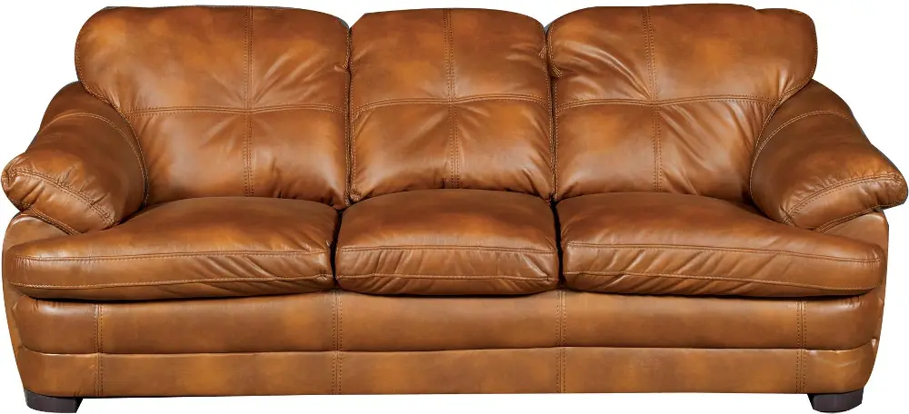 90 Inch Brown Upholstered Sofa-1