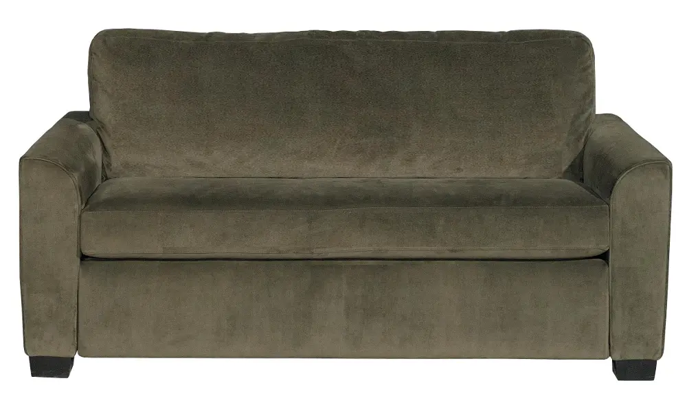 54 Inch Walnut Upholstered Twin Sofa Bed-1