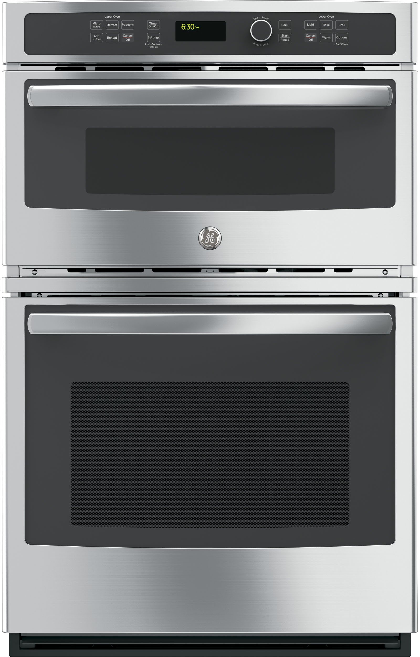 JK3800SHSS GE 27 Inch Combination Wall Oven with Microwave - 6.0 cu. ft. Stainless Steel-1