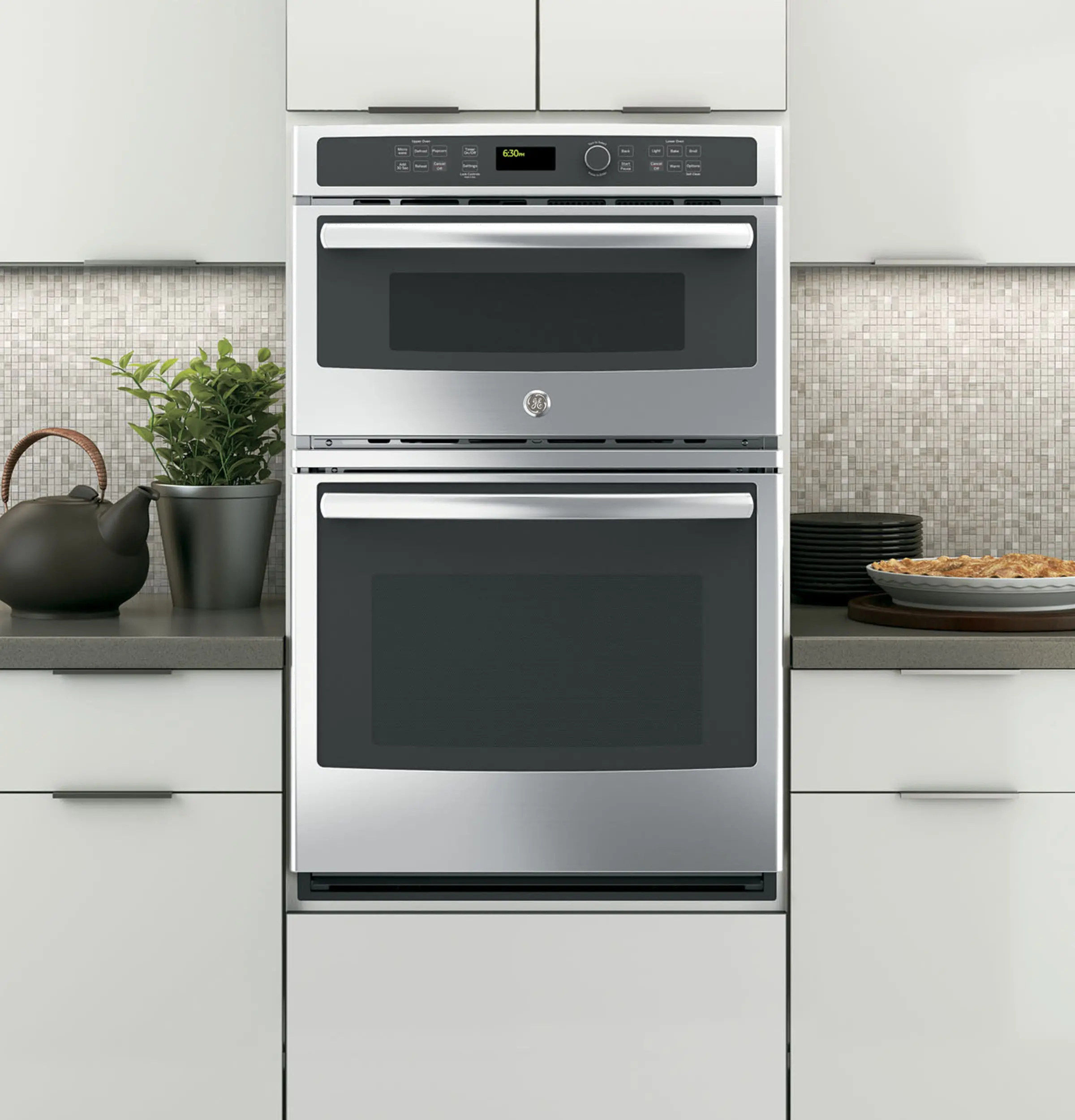 JK3800SHSS GE 27 Inch Combination Wall Oven with Microwave - 6.0 cu. ft. Stainless Steel-2