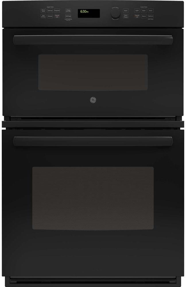 JK3800DHBB GE 27 Inch Combination Wall Oven with Microwave - 6.0 cu. ft. Black-1