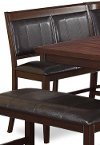Brown Counter Height Bench with Back - Harrison Collection-2