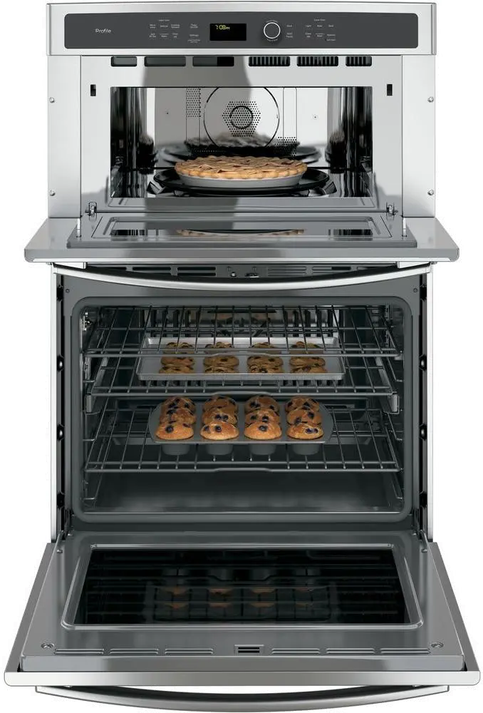 PT7800SHSS GE Profile 30 Inch Combination Wall Oven with Microwave - 6.7 cu. ft. Stainless Steel-2