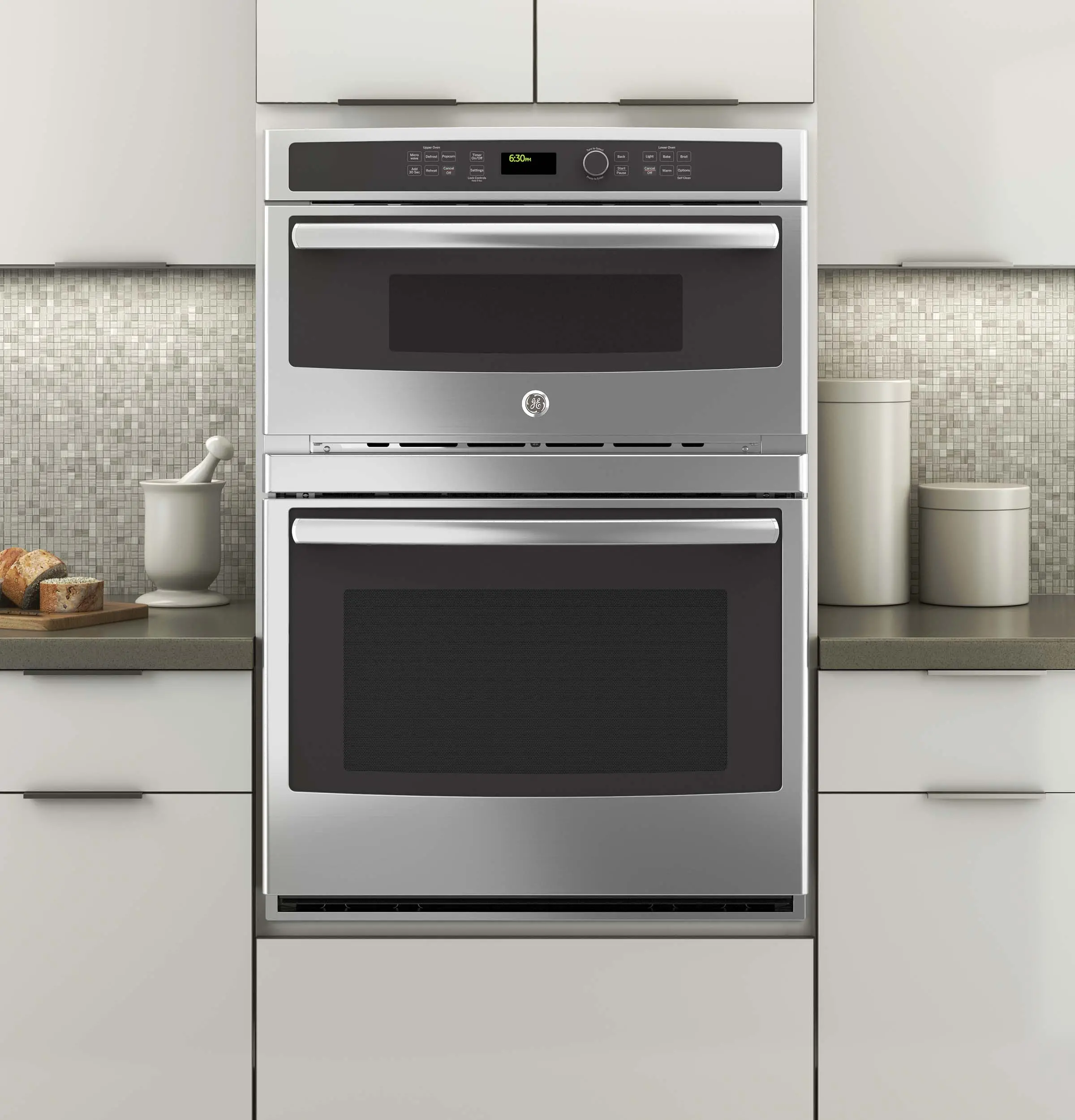 PT9800SHSS GE Profile 30 Inch Convection Combination Wall Oven with Microwave - 6.7 cu. ft. Stainless Steel-2
