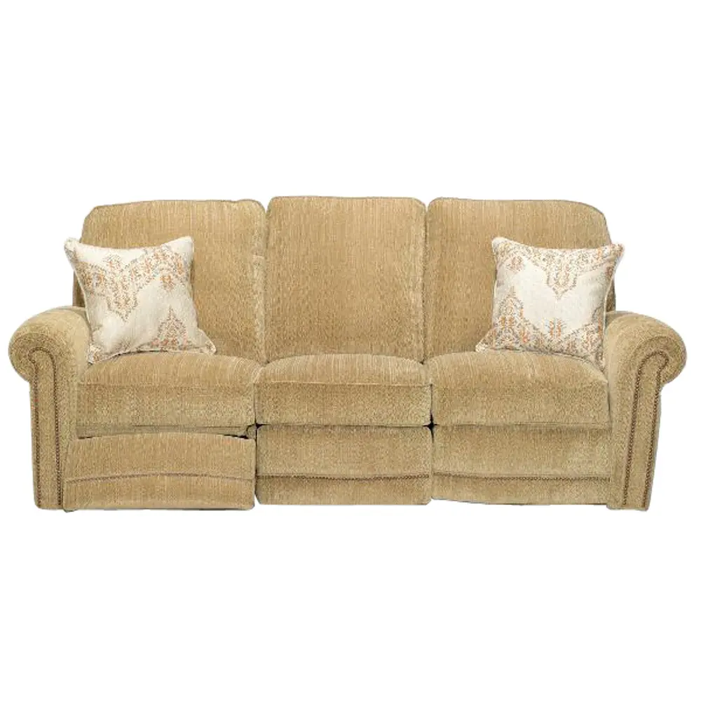 25 Jasmine 85 Inch Brown Upholstered Reclining Sofa-1