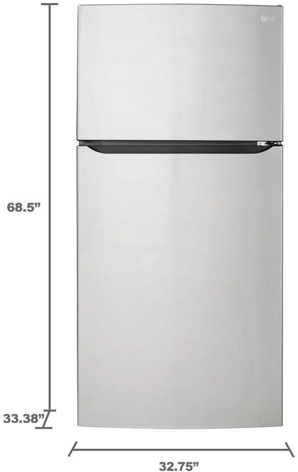 LTCS24223S LG 23.8 cu ft Top Freezer Refrigerator - 33 W Stainless Steel-3