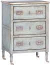 Light Blue 3 Drawer Small Chest Night Table