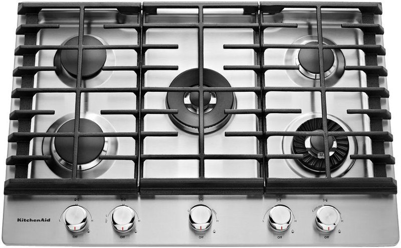 Kitchenaid 30 Inch Gas Cooktop With Removable Griddle Stainless