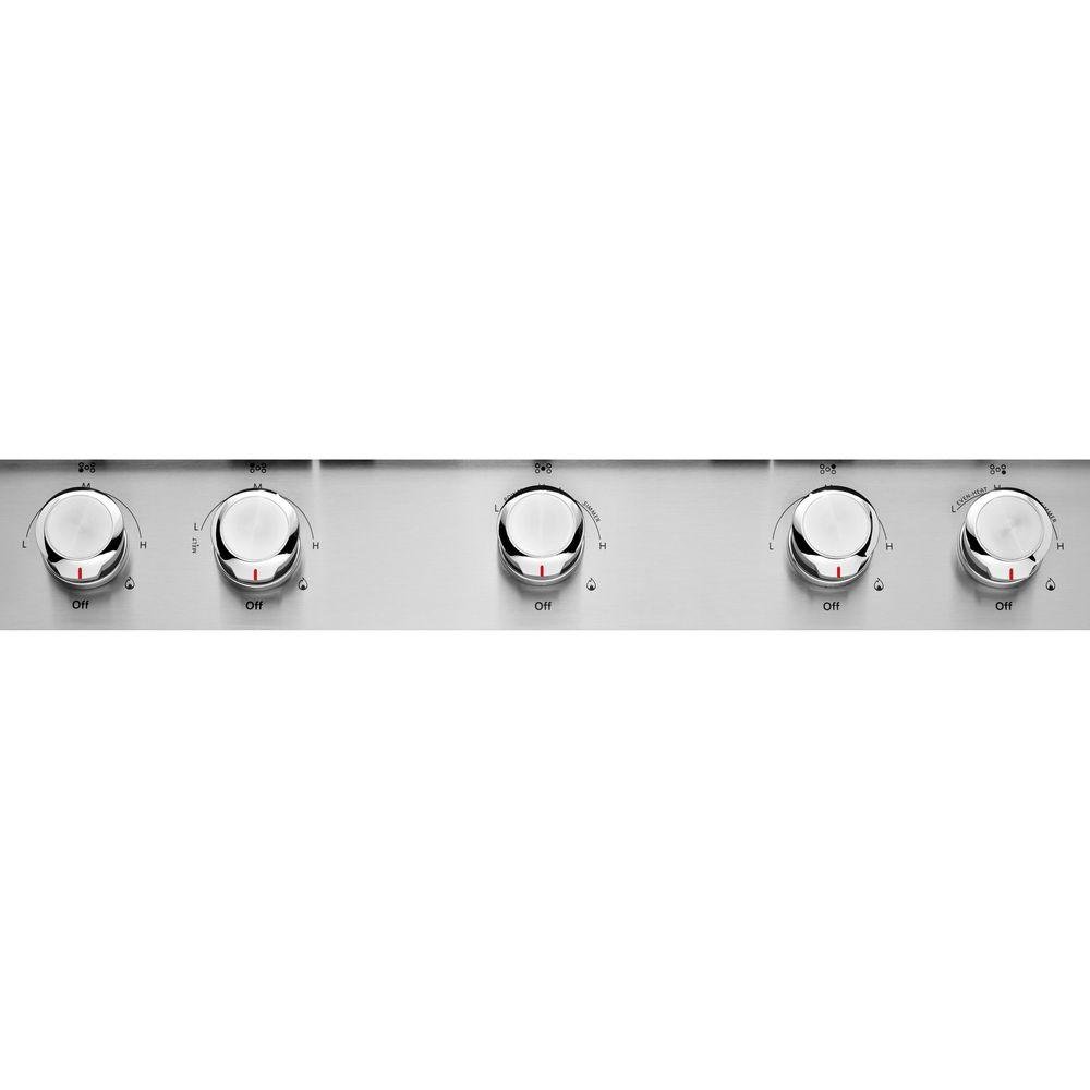 KCGS950ESS KitchenAid 30 Inch Gas Cooktop with Removable Griddle - Stainless Steel-3