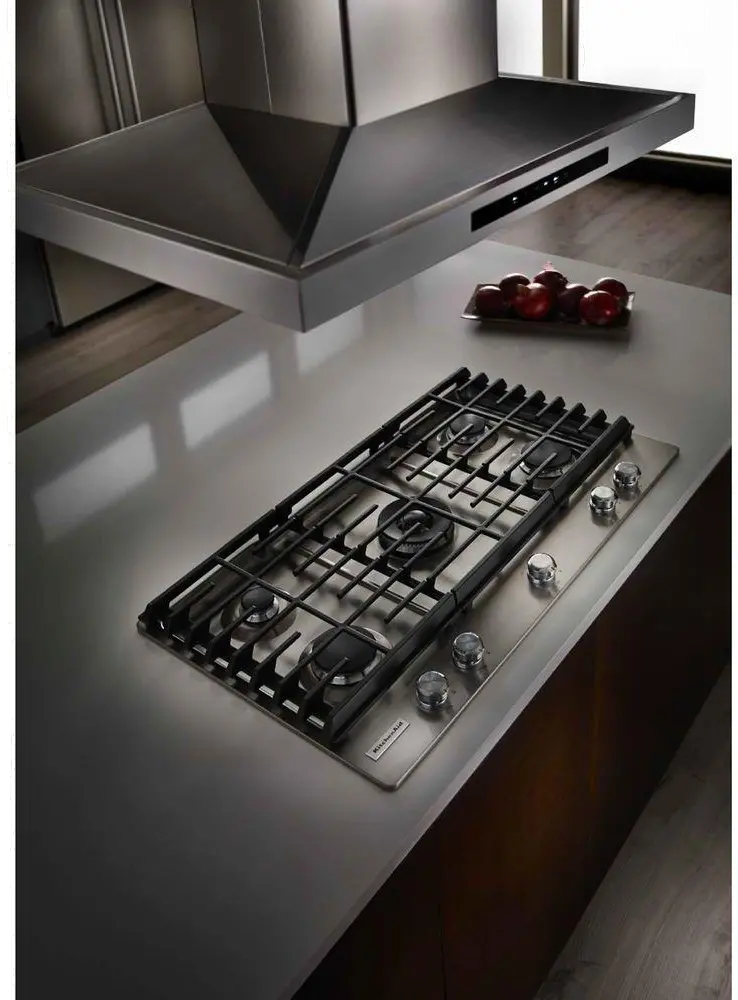 KCGS556ESS KitchenAid 36 Inch Gas Cooktop with 5 Burners - Stainless Steel-5