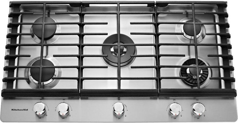 Kitchenaid 36 Inch Gas Cooktop With Removable Griddle Stainless