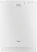 WDF520PADW Whirlpool Front Control Dishwasher - White