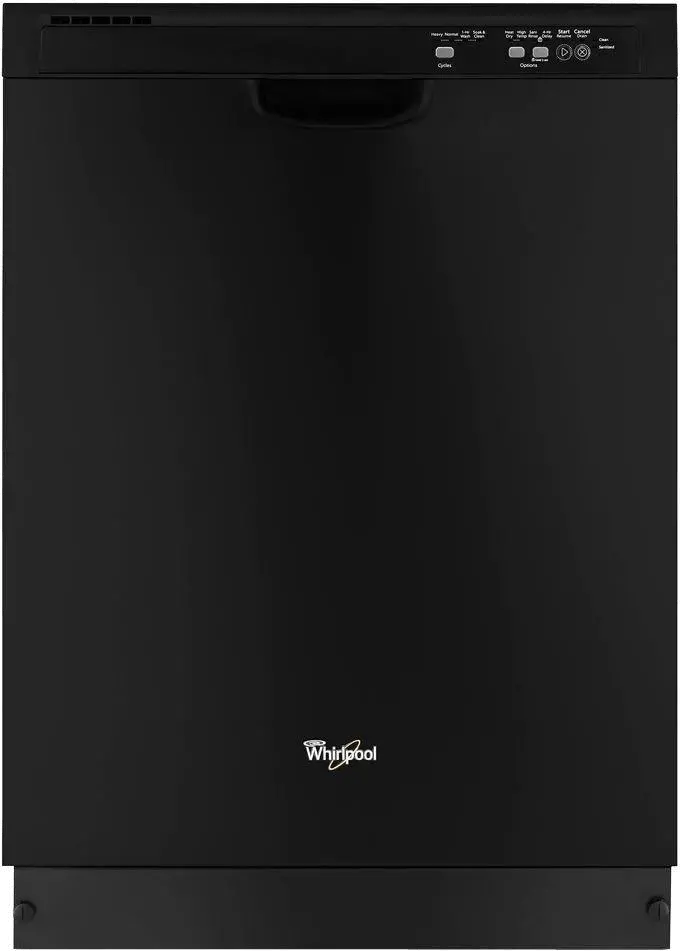 WDF520PADB Whirlpool Front Control Dishwasher - Black-1