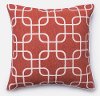 Ivory and Rust 22 Inch Throw Pillow