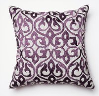 Gray and Plum 18 Inch Throw Pillow