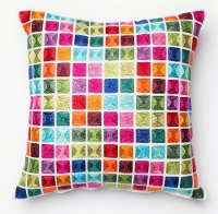 Multi Colored Cubes Throw Pillow