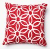 Red and White 18 Inch Throw Pillow