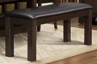 Dark Walnut Upholstered Dining Bench - Corliss Collection
