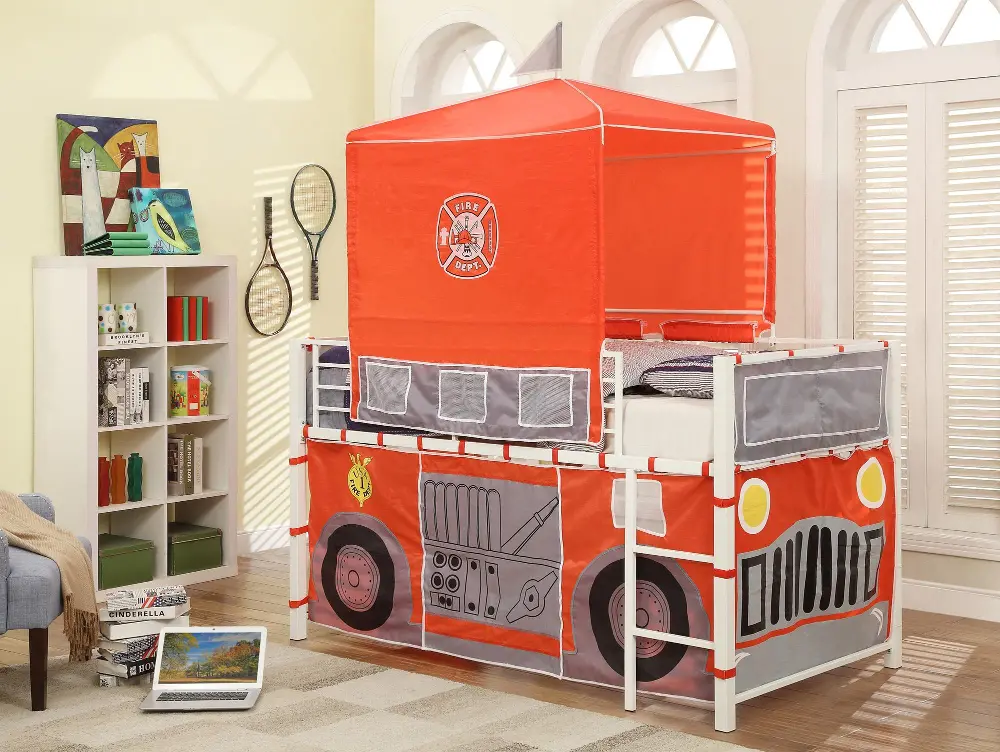 Combustion Fire Truck Loft Bed-1