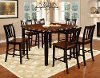 Clearance Dover Black & Cherry 5 Piece Counter Height Dining Set