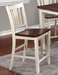 Dover White & Cherry 24 Inch Counter Stool
