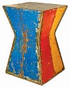 Multi Color Hourglass Moonshine Side Table