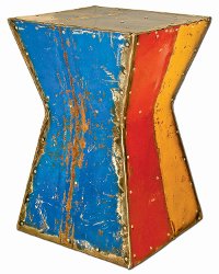 Multi Color Hourglass Moonshine Side Table