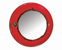 Ruby Steam Punk Barrel Mirror