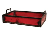 Steam Punk Ruby Barrel Basket with Handles