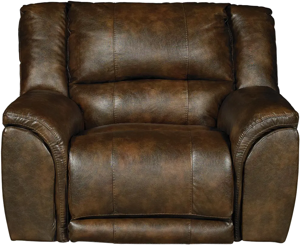 4150-7/3023-19-RECL Timber Brown Performance Fabric Recliner - Carmine Collection-1