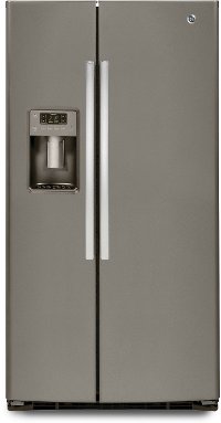 GSE25HMHES GE ENERGY STAR 25.3 Cu. Ft. Side-By-Side Refrigerator - Slate