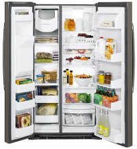 GSE25HMHES GE ENERGY STAR 25.3 Cu. Ft. Side-By-Side Refrigerator - Slate-3