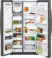 GSE25HMHES GE ENERGY STAR 25.3 Cu. Ft. Side-By-Side Refrigerator - Slate-5