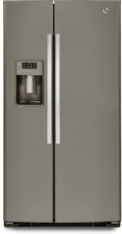 GSE25HMHES GE Side-by-Side Refrigerator - 36 Inch Slate