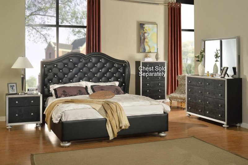 Grand Opening Black 6Piece King Bedroom Set