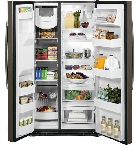 GSS25GMHES GE 25.3 cu. ft. Side by Side Refrigerator - 36 Inch Slate-2