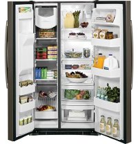 GSS25GMHES GE 25.3 cu. ft. Side by Side Refrigerator - 36 Inch Slate-2
