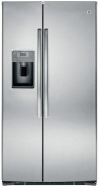 GSE25HSHSS GE 36 Inch Side-by-Side Refrigerator - Stainless Steel